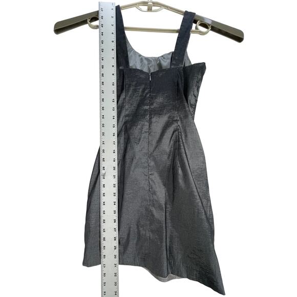 Y2K Jessica McClintocks Cocktail Dress Size 6 Petite Silver Studded HOCO Prom - Picture 4 of 7